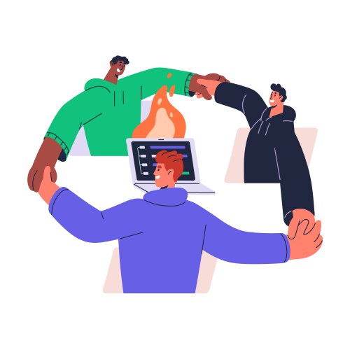 Software engineers cannot solve problems in short vector image