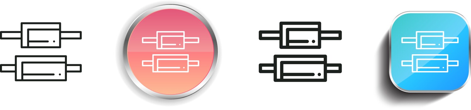 Center align icon thin linear regular and button vektorbild