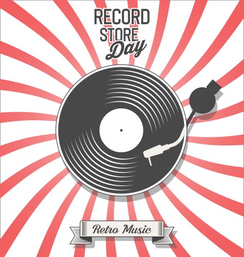 Vinyl Record Store Day Background Vector Image