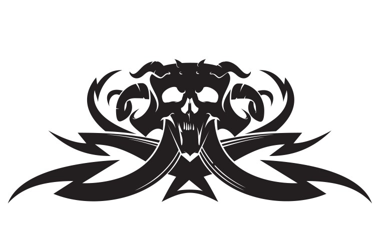 Demon skull Vector Image