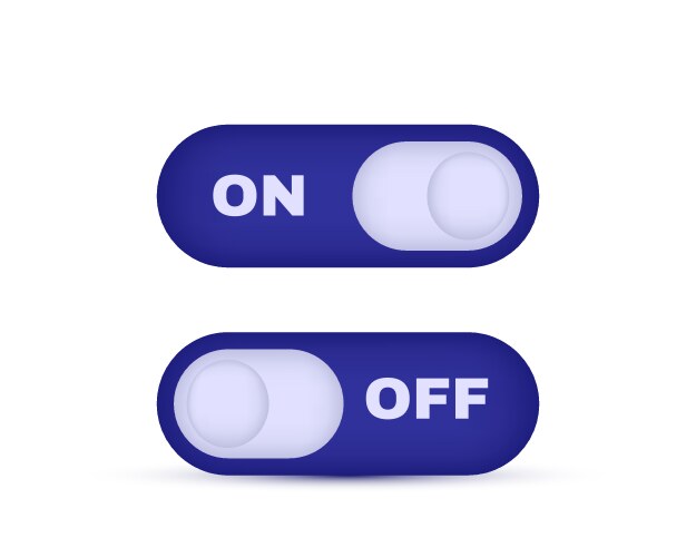 On Off Slider Mobile Ui Toggle Vector Images (over 950)