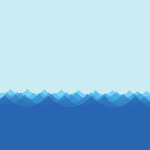 Blue sea wave seamless background Royalty Free Vector Image