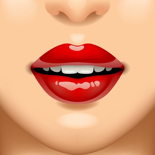 Red lips Royalty Free Vector Image - VectorStock