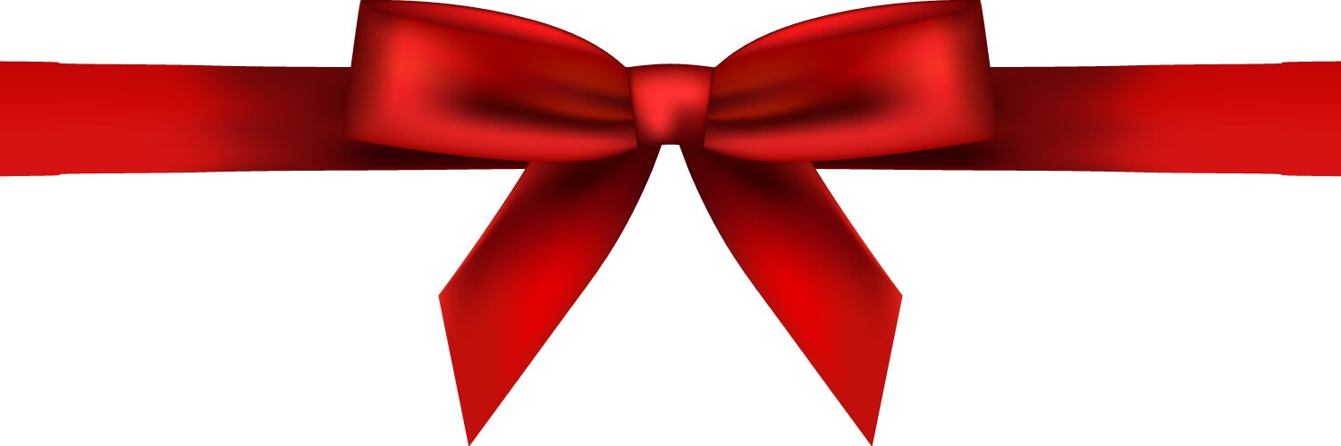 Red holiday ribbon with bow Royalty Free Vector Image