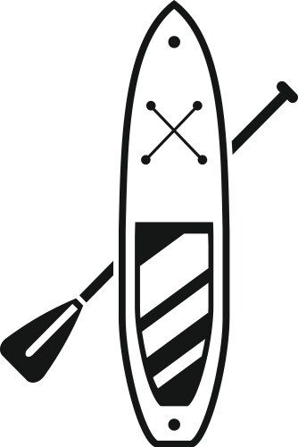 shop sup board icon simple paddle surf vector