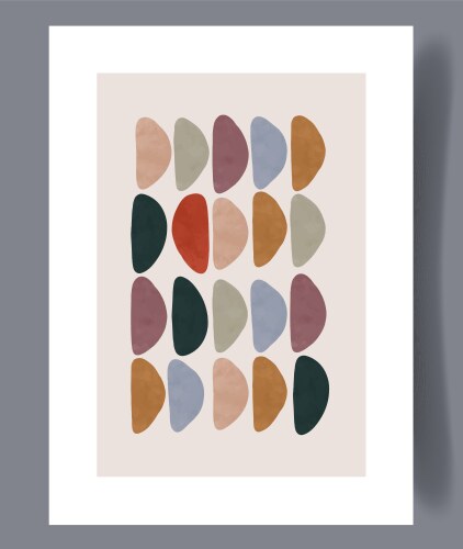 Scandinavian abstract print set vector image