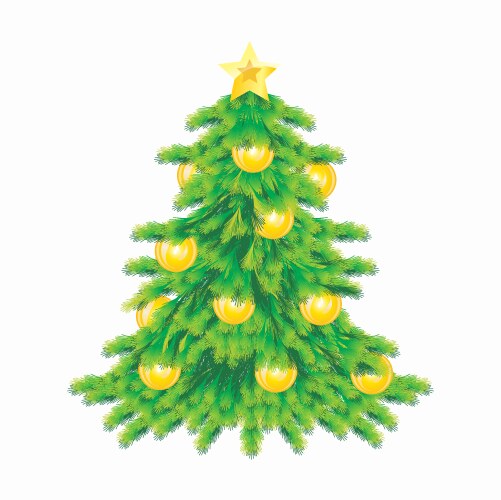 Stock realistic christmas tree Royalty Free Vector Image