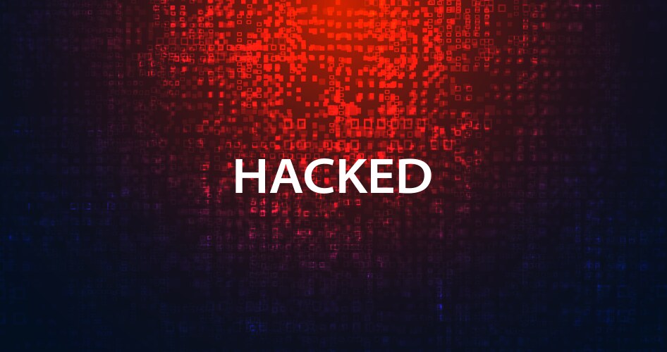 Abstract binary signal or are warned hacked vektorbild