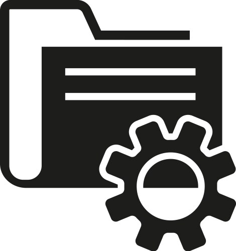 Data management icon vector image