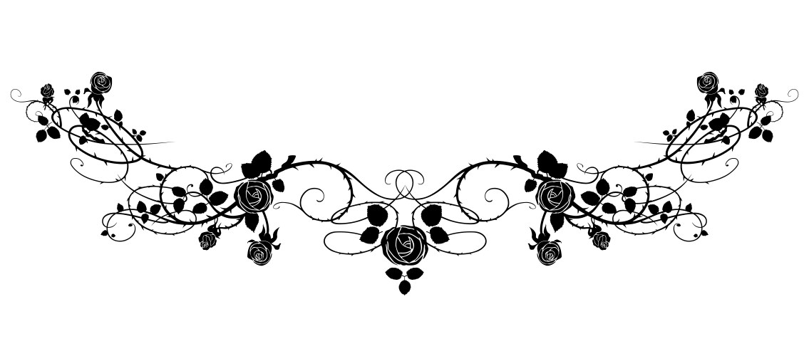 Black Rose Silhouette Vector Image