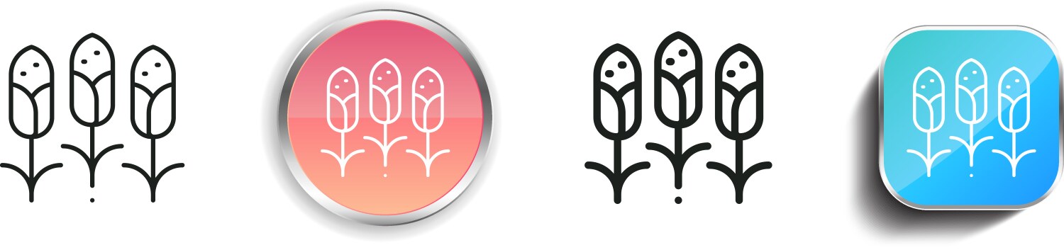 Cereal icon thin linear regular and button style vector image
