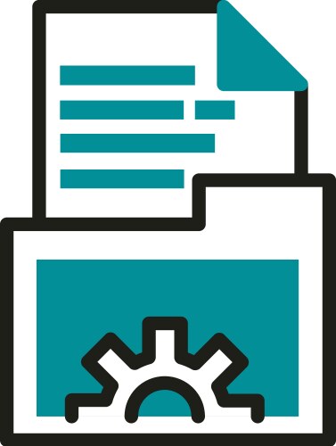 Folder file data web development icon line vektorbild