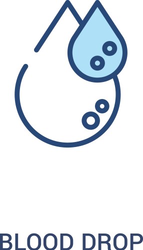 Simple Blood Drop Icon Vector Image