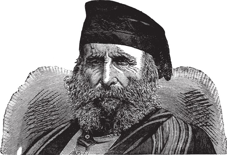 Giuseppe garibaldi vintage Vector Image