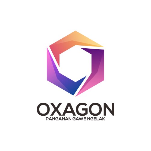 O letter one line colorful logo design template Vector Image