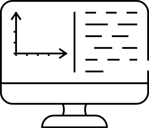 Programming data science line icon vector image