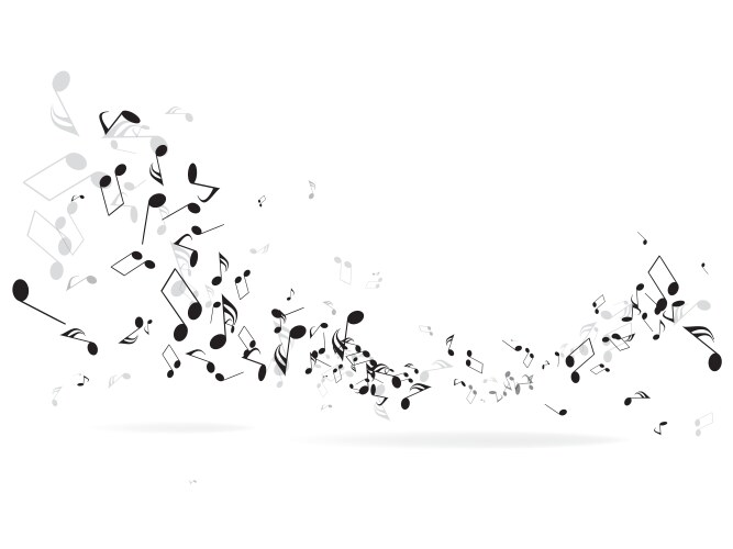 Colorful music notes background Royalty Free Vector Image