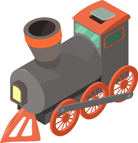Isometric train wagon Royalty Free Vector Image