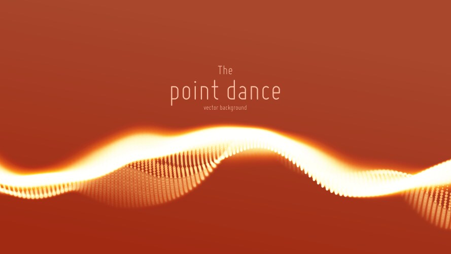 Abstract red particle wave points array vektorbild