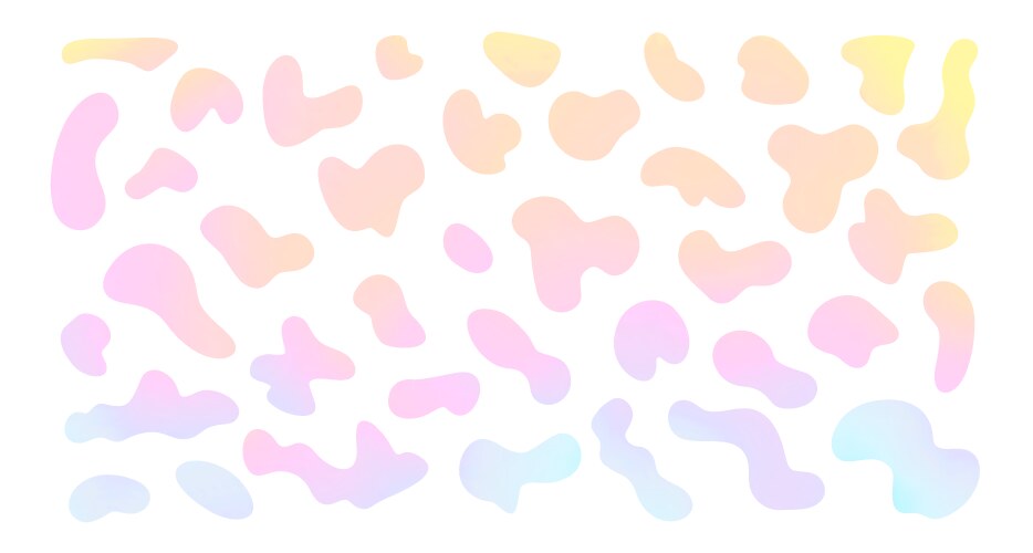 Set of various gradient abstract blobs and stains vector image
