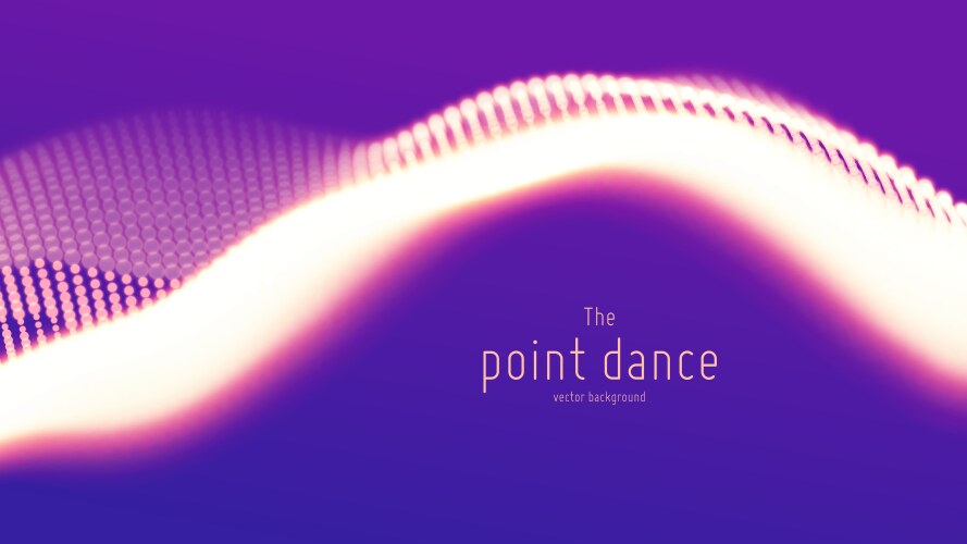 Abstract violet particle wave points array vector image