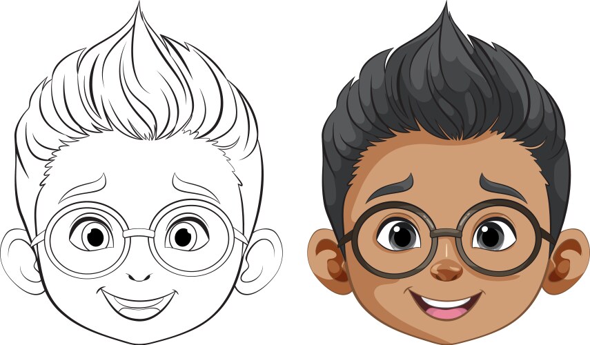 Boy Black and White Cartoon Vector Images (over 160,000)