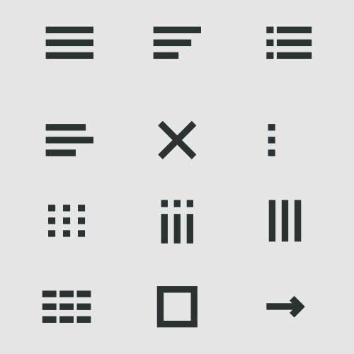 Hamburger interface menu simple line minimal ui vector image