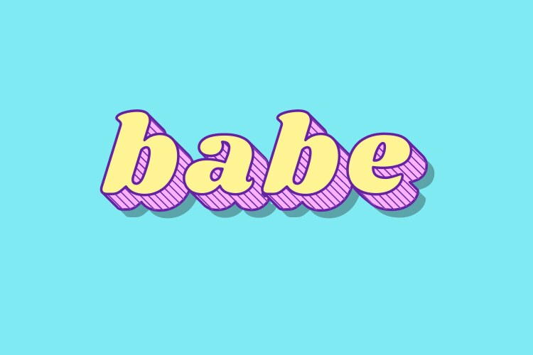 Bhabe Lettering Luv u word retro bold lettering typography font Vector Image