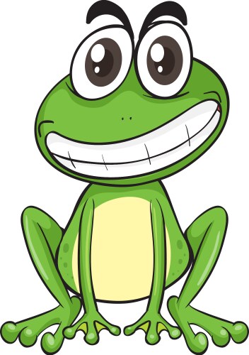Cute Smiling Frog Vector Image