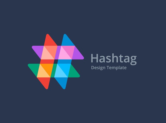 Hashtag symbol logo icon design template elements Vector Image