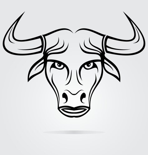Buffalo head tribal Vector Image