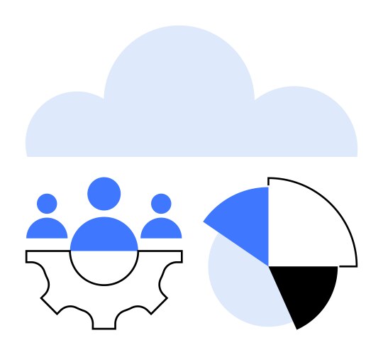 Collaboration and data analysis in cloud-based vector image