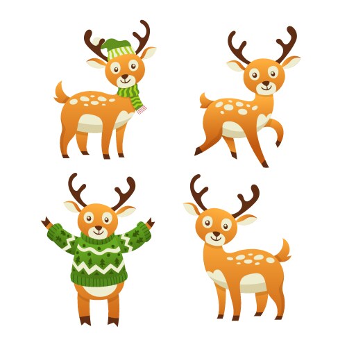 Running Deer Royalty Free Vector Image Vectorstock