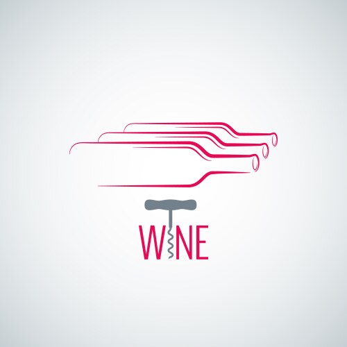 Elegant wine glass logo template Royalty Free Vector Image