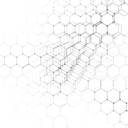 Molecule structure gray background Royalty Free Vector Image