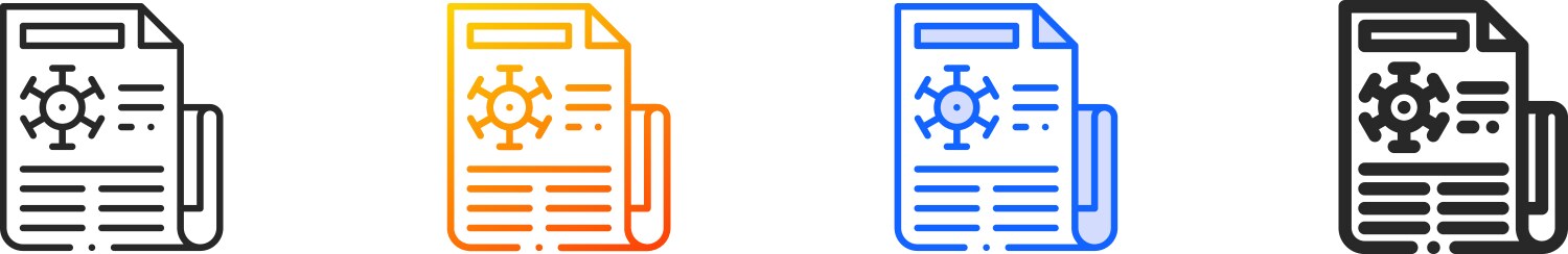 Clipboard iconthin linear gradient blue stroke Vector Image