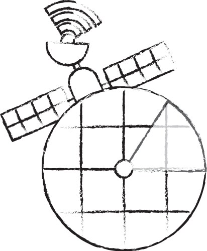 Gps navigation screen pointer map satellite vektorbild