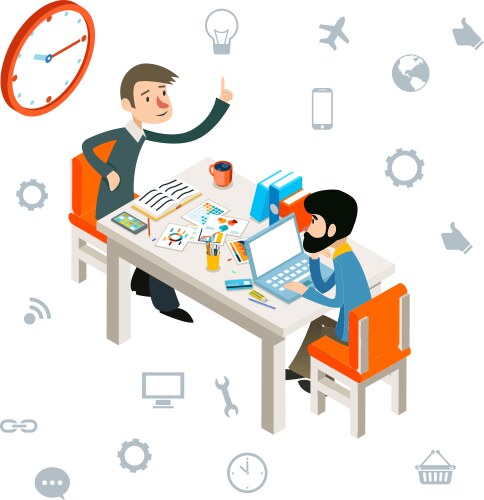 Remote work disadvantages web concept Royalty Free Vector