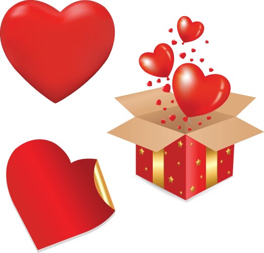 Pink heart box Royalty Free Vector Image - VectorStock