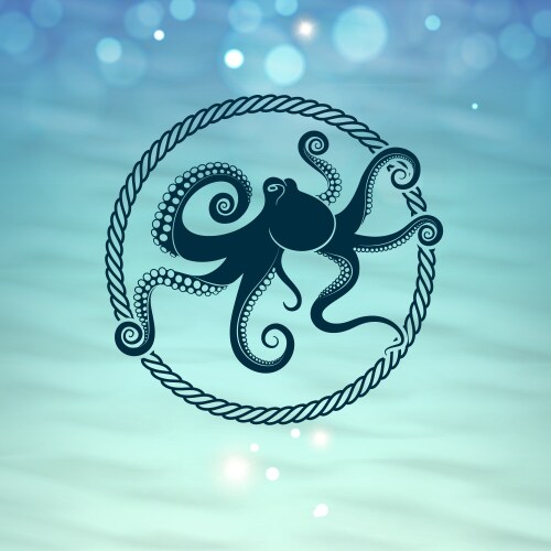 Cute octopus isolated on white Royalty Free Vector Image
