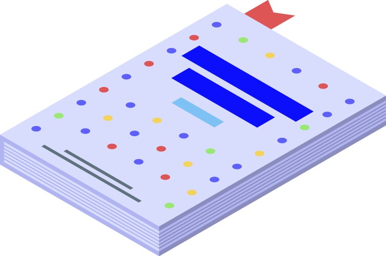 Programming paper notebook icon isometric style vector image