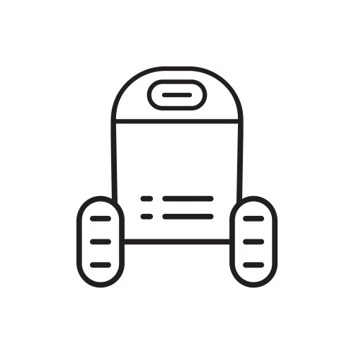 Robot car icon - artificial intelligence Vector Image