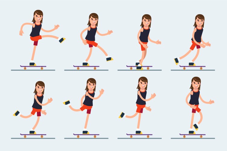 Character walking animation frames Vector Images & Graphics for ...