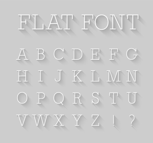 3d font with shadow Royalty Free Vector Image - VectorStock