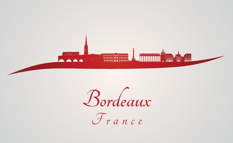Bordeaux Cityscape Silhouette Vector Image