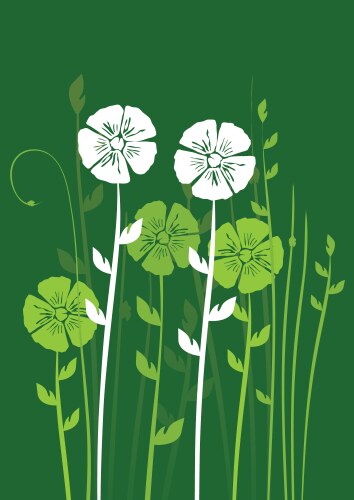 Nature floral background with green color Vector Image