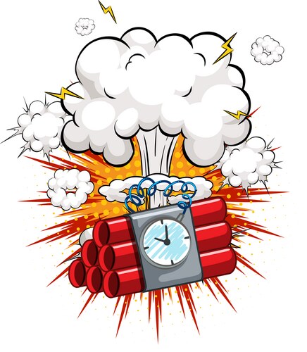 Exploding Dynamite Bundle – Royalty-Free Vector | VectorStock