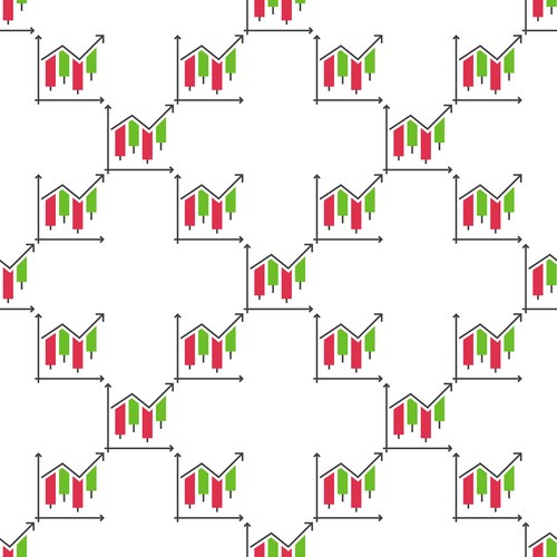 Cryptocurrency trading candlestick chart colored – Royalty-Free Vector ...