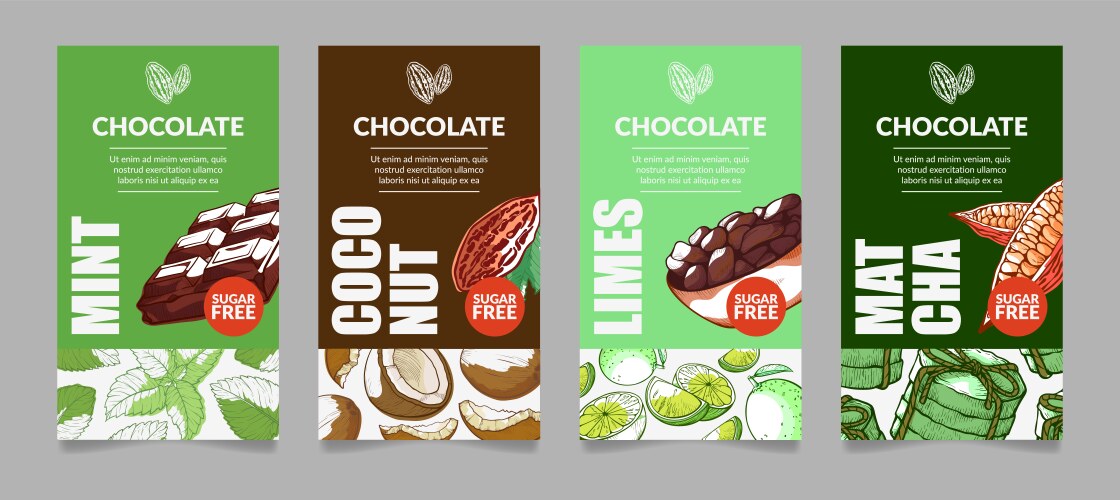 Premium chocolate package design Royalty Free Vector Image