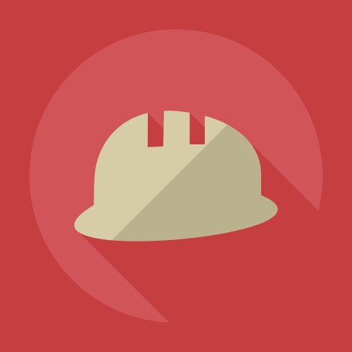 flat modern design with shadow icons hard hat vector